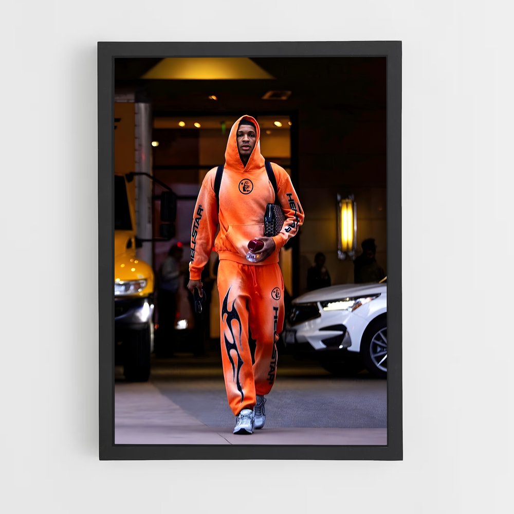 Poster Orange Street Vibe – affiche Basketball (vue 2)